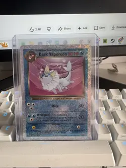 Dark Vaporeon 9/110 Reverse Holo Rare Team Rocket Returns Pokemon TCG - Image 1