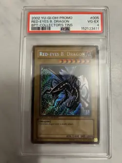 Yu-Gi-Oh! 2002 Red Eyes Black Dragon Holo Rare Limited Edition BPT-005 PSA 4 - Image 1