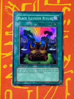 YUGIOH BLACK ILLUSION RITUAL SUPER RARE 1ST EDITION LP MRL-E051 - Image 1