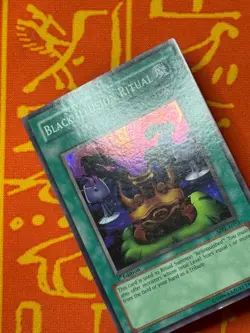 YUGIOH BLACK ILLUSION RITUAL SUPER RARE 1ST EDITION LP MRL-E051 - Image 3