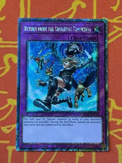 YUGIOH RETURN FROM THE DIFFERENT DIMENSION PLATINUM SECRET RARE RA03-EN140 - Image 1