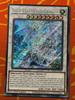 YUGIOH BLUE-EYES SPIRIT DRAGON SECRET RARE NM RA02-EN030 - Image 1