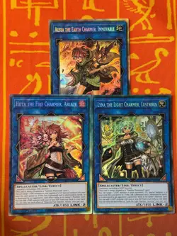 YUGIOH CHARMER CORE SET AUSSA/HIITA/LYNA COLLECTORS RARE NM RA04-EN074/78/81 - Image 1