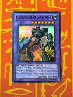 YUGIOH ELEMENTAL HERO GRAND NEOS SUPER RARE NEAR MINT LCGX-EN060 - Image 1