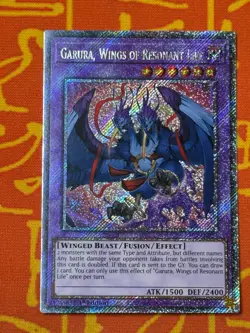 YUGIOH GARURA, WINGS OF RESONANT LIFE PLATINUM SECRET RARE 1ST NM RA02-EN024 - Image 1