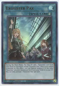 Exosister Pax Yu-Gi-Oh! GRCR-EN021 1st Ultra Rare - Image 1