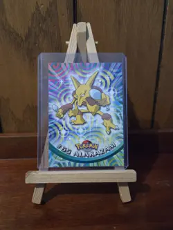 Pokemon Alakazam Trading Card #65 Holo Rare Green Logo - Image 1