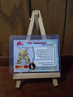 Pokemon Alakazam Trading Card #65 Holo Rare Green Logo - Image 2