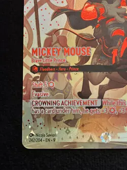 Mickey Mouse Brave Little Prince English 242/204 Iconic Disney Lorcana Fabled EN - Image 4