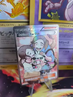 Pokemon Karte Card Pokemon Fan Club Flammenmeer Deutsch Fullart Holo NM- - Image 1