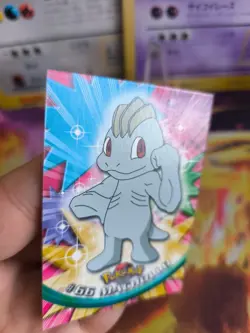 Pokemon Karte Card Machollo Machop Topps Series 1 Blue Logo NM - Image 2