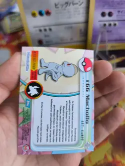 Pokemon Karte Card Machollo Machop Topps Series 1 Blue Logo NM - Image 5
