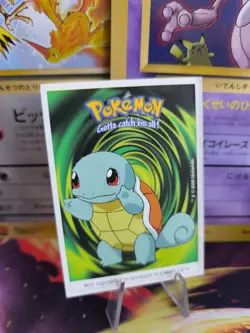 Pokemon Karte Card Schiggy Squirtle Dunkin Boomer Sticker Vintage Rare Exc - Image 1