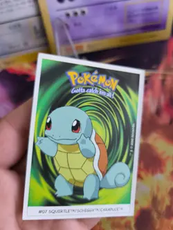 Pokemon Karte Card Schiggy Squirtle Dunkin Boomer Sticker Vintage Rare Exc - Image 2