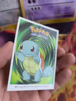 Pokemon Karte Card Schiggy Squirtle Dunkin Boomer Sticker Vintage Rare Exc - Image 3