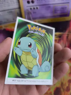 Pokemon Karte Card Schiggy Squirtle Dunkin Boomer Sticker Vintage Rare Exc - Image 4