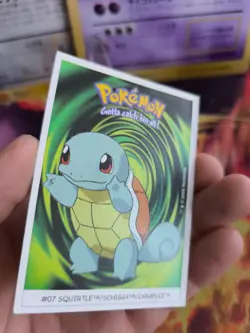 Pokemon Karte Card Schiggy Squirtle Dunkin Boomer Sticker Vintage Rare Exc - Image 5