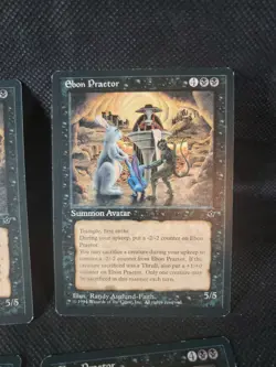 4x Ebon Praetor MTG Fallen Empires NM Playset Magic The Gathering See Pics - Image 3