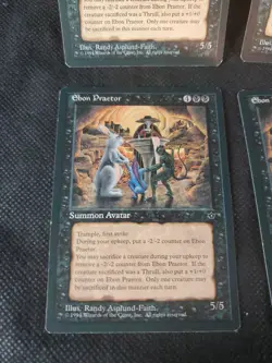 4x Ebon Praetor MTG Fallen Empires NM Playset Magic The Gathering See Pics - Image 5