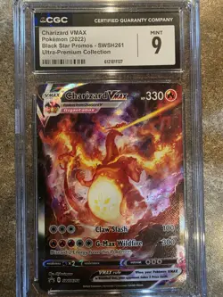 2022 Pokemon Charizard VMAX SWSH261 – Promo – CGC 9 MINT – UPC Exclusive - Image 1