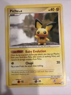 Pichu Lv.6 93/123 Mysterious Treasures 2007 Pokemon TCG Common Lp - Image 1