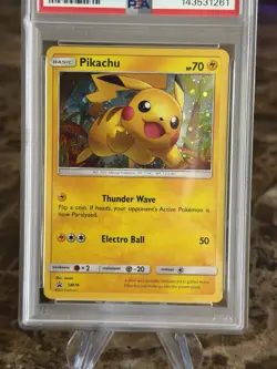 Pikachu SM76 Black Star Promo Pokemon 2017 Shining Legends Pin Collection PSA 9 - Image 3