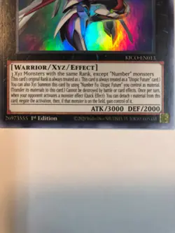 Yugioh Number F0: Utopic Draco Future KICO-EN013 Ultra Rare 1st Edition NM+ - Image 2