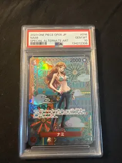 [PSA 10] One Piece Card NAMI OP01-016 Special Alt Art Japanese GEM MINT Japan - Image 1