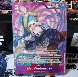 Bandai Ms. Wednesday EB01-034 Super Rare Blocker Memorial Collection 4000 Power - Image 1