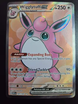 Wigglytuff ex - 187/165 - Pokemon 151 Full Art Ultra Rare Card NM - Image 1