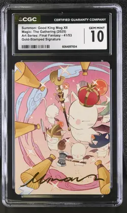 CGC 10 - Good King Mog XII 41/53 Stamped Signature Final Fantasy MTG Art Series - Image 1