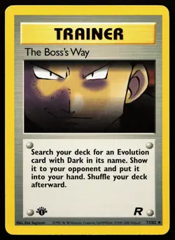 The Boss's Way 73/82 Uncommon 1st Edition Team Rocket Pokemon Card - Image 1