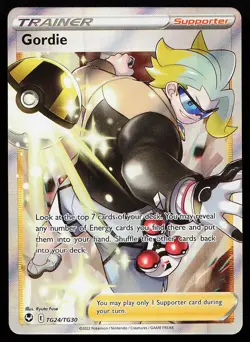 Gordie TG24/TG30 Ultra Rare Silver Tempest Trainer Gallery Pokemon Card - Image 1