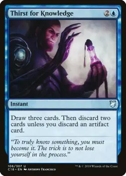 Thirst for Knowledge Commander 2018 NM Blue Uncommon MAGIC MTG CARD ABUGames - Image 1