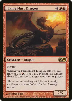 Flameblast Dragon Magic 2012 / M12 NM Red Rare MAGIC GATHERING CARD ABUGames - Image 1