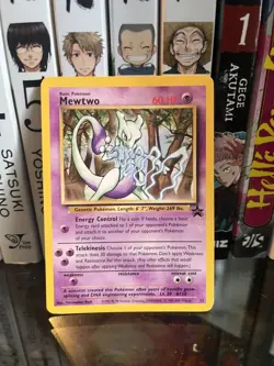 Pokemon Card Mewtwo Black Star Promo EXCELLENT CONDITION 12 Near Mint - Image 1