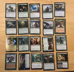 MTG Lot Of 20 Green Cards Including Rares and Mythics - Image 1