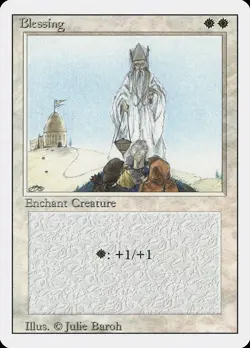 Blessing Revised HEAVILY PLD White Rare MAGIC THE GATHERING MTG CARD ABUGames - Image 1