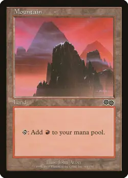 Mountain (344) Urza's Saga NM Basic Land MAGIC THE GATHERING MTG CARD ABUGames - Image 1