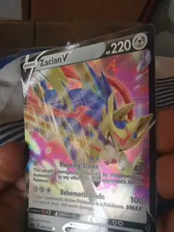 Pokemon Card 2023 ZACIAN V Full Art Ultra Rare Holo 095/159 CROWN ZENITH ERROR - Image 2