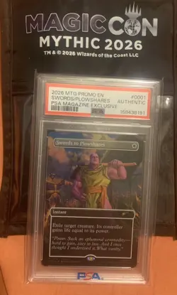IN HAND PSA Magic The Gathering Thanos Swords To Plowshares PROMO Card MTG - Image 1