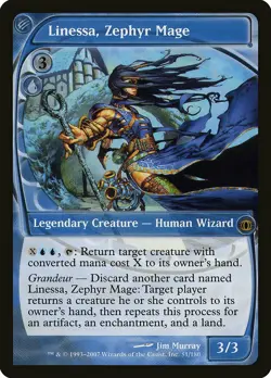 Linessa, Zephyr Mage Future Sight HEAVILY PLD Blue Rare MAGIC MTG CARD ABUGames - Image 1