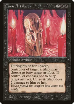 Curse Artifact The Dark HEAVILY PLD Black Uncommon MAGIC GATHERING CARD ABUGames - Image 1