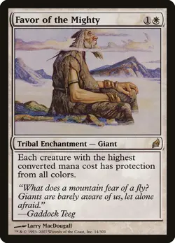 Favor of the Mighty Lorwyn NM White Rare MAGIC THE GATHERING MTG CARD ABUGames - Image 1