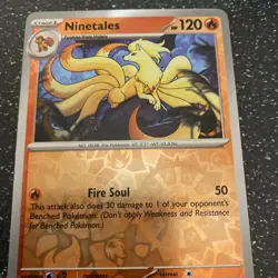 017/191 NINETALES REVERSE HOLO SURGING SPARKS POKEMON CARD - Image 2