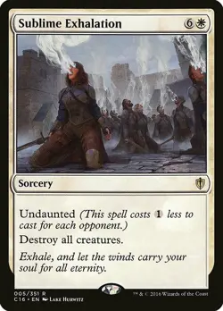 Sublime Exhalation Commander 2016 NM White Rare MAGIC GATHERING CARD ABUGames - Image 1