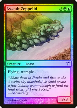 Assault Zeppelid FOIL Dissension PLD Blue Green Common MAGIC CARD ABUGames - Image 1