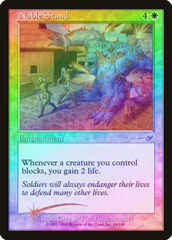 Noble Stand FOIL Nemesis PLD White Uncommon MAGIC THE GATHERING CARD ABUGames - Image 1