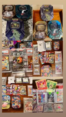 Pokemon Window Tin Mixed Lot : Graded Card + 4 Booster Packs & MORE! ETB Chase! - Image 1