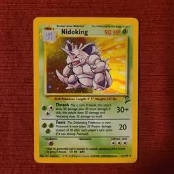 Pokemon TCG Base Set 2 Holo Nidoking Nidoqueen Hitmonchan Ninetales Lot 4 Cards - Image 3